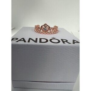 Pandora My Princess Tiara Ring, Clear Cubic Zirconia, Rose Gold-Plated